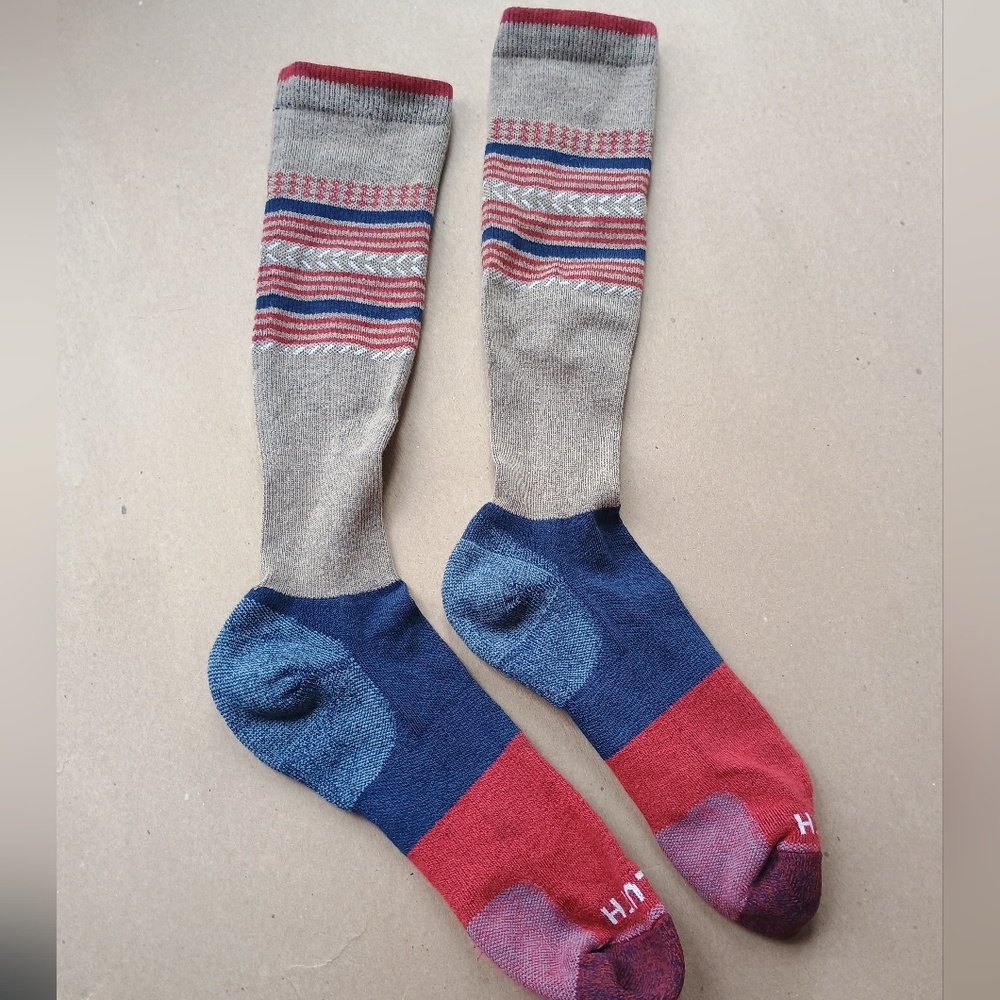 Duluth Multi Color Socks Cushion Red Blue Tan